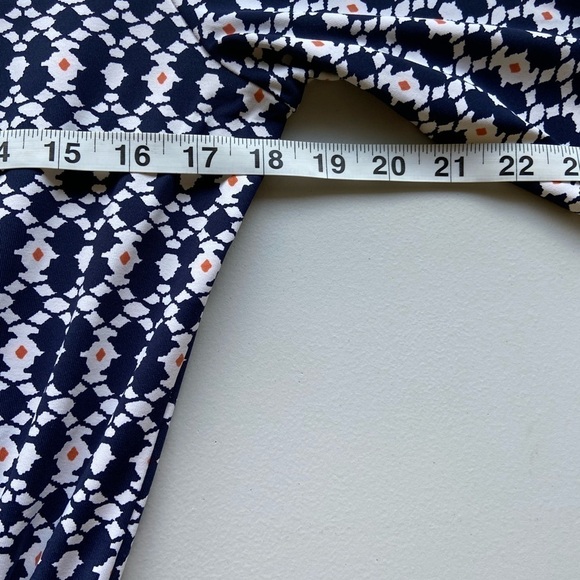 J. McLaughlin Catalina Cloth Dress Tie Waist Boat Neck Geometric Pattern Medium - Picture 7 of 11